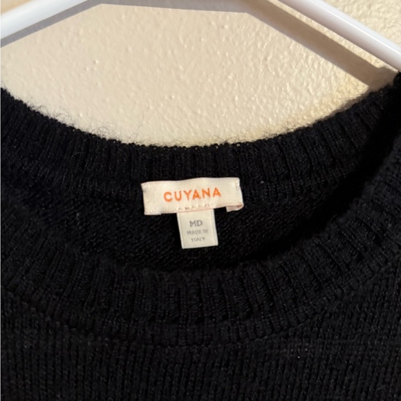 Cuyana Short Sleeve Sweater Top Black Mohair Size Medium - Picture 3 of 4